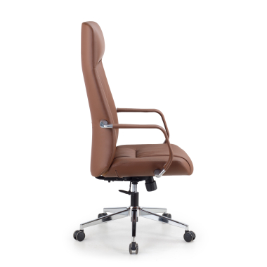 executive chair brown armani natural skin fixed armrests 4