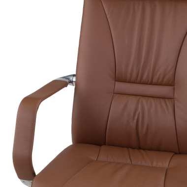 executive chair brown armani natural skin fixed armrests 8