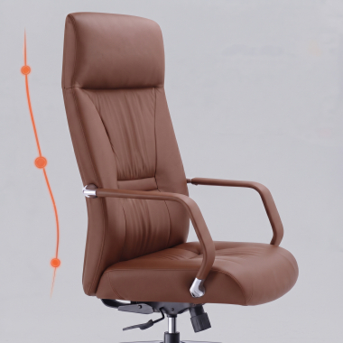 executive chair brown armani natural skin fixed armrests 11