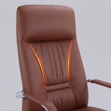 executive chair brown armani natural skin fixed armrests 12
