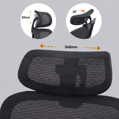 ergonomic chair black dexter mesh flip up armrests lumbar support headrest 12