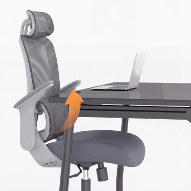 Fold-up armrests to save space