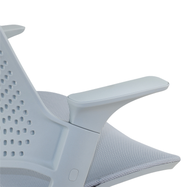 office stool gray dorian mesh fixed armrests 4