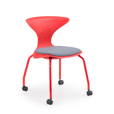 chair with writing tablet red chair with casters plastic no armrests 1
