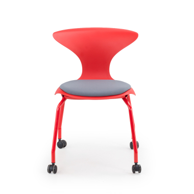 chair with writing tablet red chair with casters plastic no armrests 3