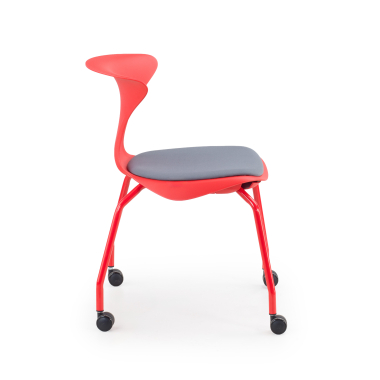 chair with writing tablet red chair with casters plastic no armrests 4