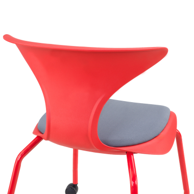 chair with writing tablet red chair with casters plastic no armrests 5
