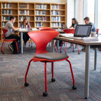 Classroom chair Agora with wheels, for schools and training rooms