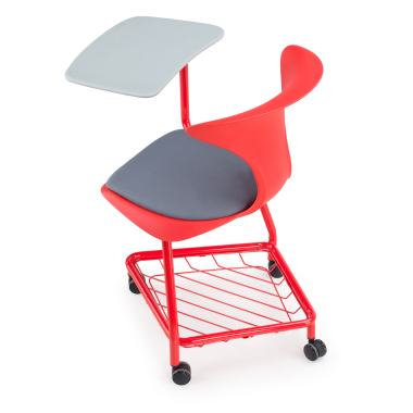 chair with writing tablet red with writing tablet casters plastic no armrests 9