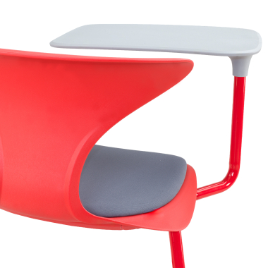 chair with writing tablet red with writing tablet casters plastic no armrests 6
