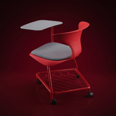 chair with writing tablet red with writing tablet casters plastic no armrests 10