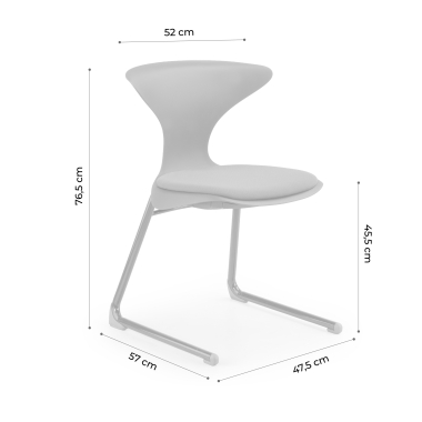 chair with writing tablet red sled base frame plastic no armrests 11