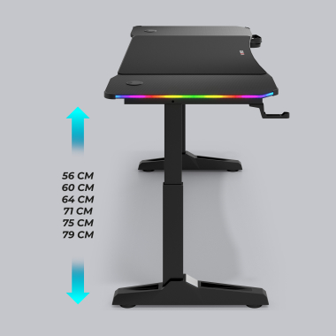 gaming desk black voltage 12