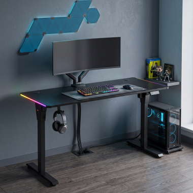 gaming desk black newlevel 15