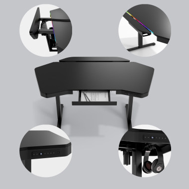 gaming desk black magnum 6