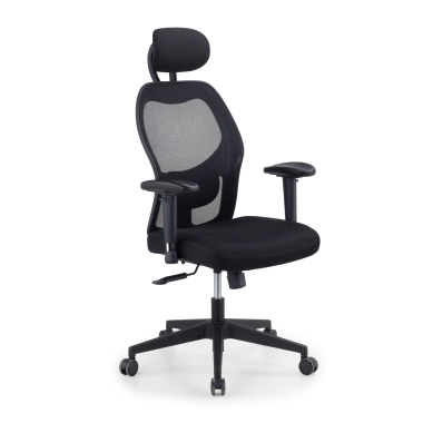 home office chair black with headrest mesh 2d adjustable armrests lumbar support headrest 1