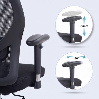 home office chair black with headrest mesh 2d adjustable armrests lumbar support headrest 6