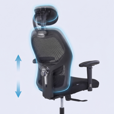 home office chair black with headrest mesh 2d adjustable armrests lumbar support headrest 7