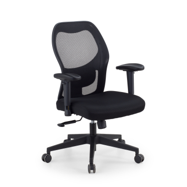 home office chair black without headrest mesh 2d adjustable armrests lumbar support 1