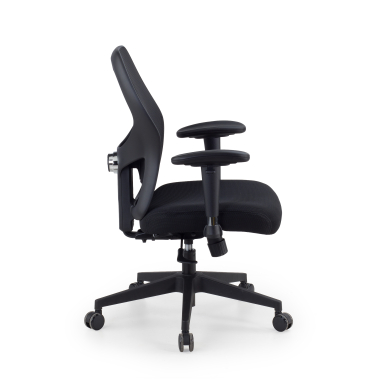 home office chair black without headrest mesh 2d adjustable armrests lumbar support 4