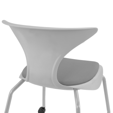 chair with writing tablet gray chair with casters plastic no armrests 5