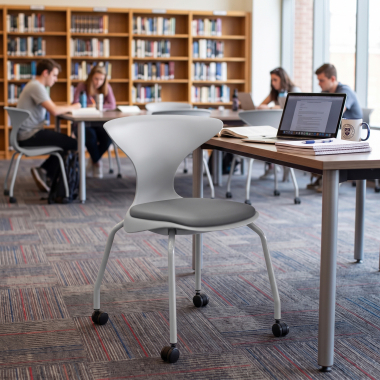 chair with writing tablet gray chair with casters plastic no armrests 2