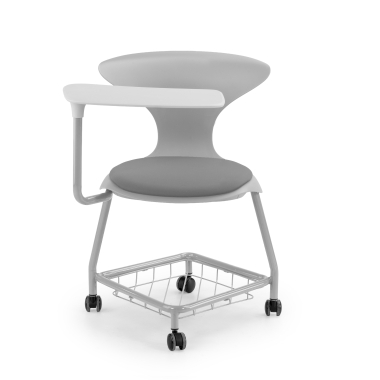 chair with writing tablet gray with writing tablet casters plastic no armrests 3