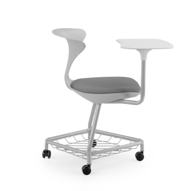 chair with writing tablet gray with writing tablet casters plastic no armrests 4