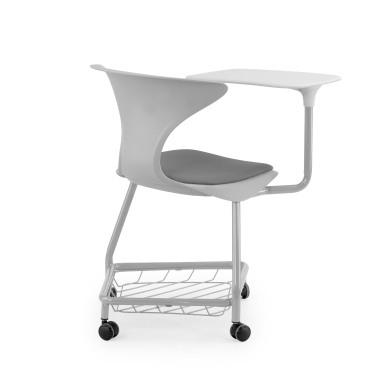 chair with writing tablet gray with writing tablet casters plastic no armrests 7