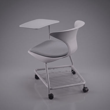 chair with writing tablet gray with writing tablet casters plastic no armrests 10