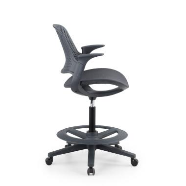 office stool anthracite dorian mesh fixed armrests 3