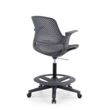 office stool anthracite dorian mesh fixed armrests 8