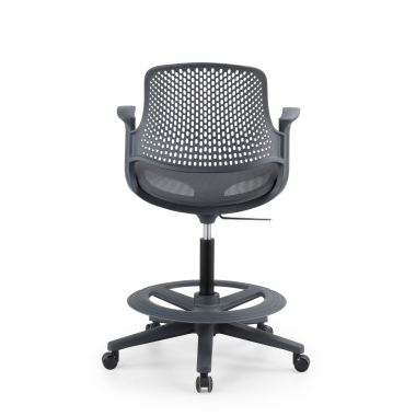 office stool anthracite dorian mesh fixed armrests 10