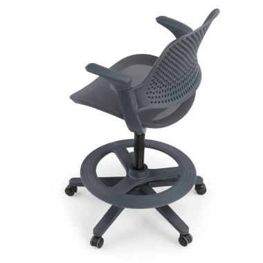 office stool anthracite dorian mesh fixed armrests 11