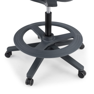 office stool anthracite dorian mesh fixed armrests 9