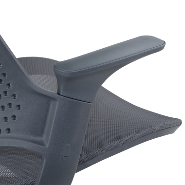 office stool anthracite dorian mesh fixed armrests 4