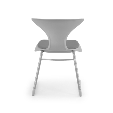 chair with writing tablet gray sled base frame plastic no armrests 5