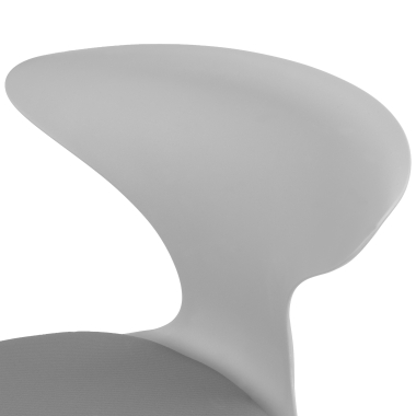 chair with writing tablet gray sled base frame plastic no armrests 7