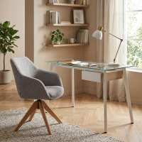 Glass desk Prisma with...