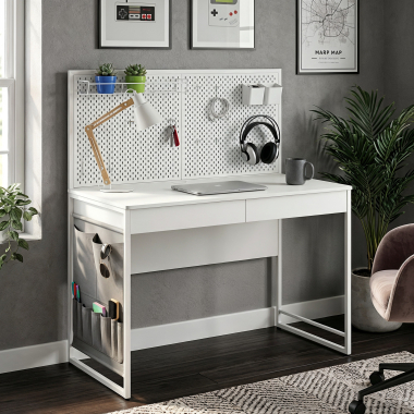 computer desk white taskmaster 2