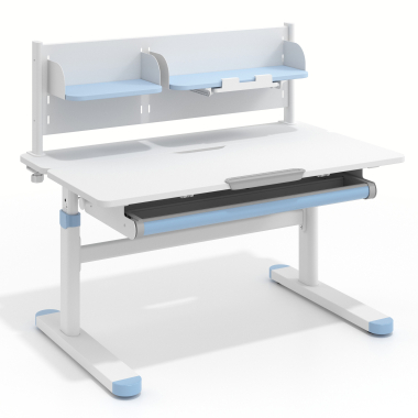 youth desk table white blue ergokid 1