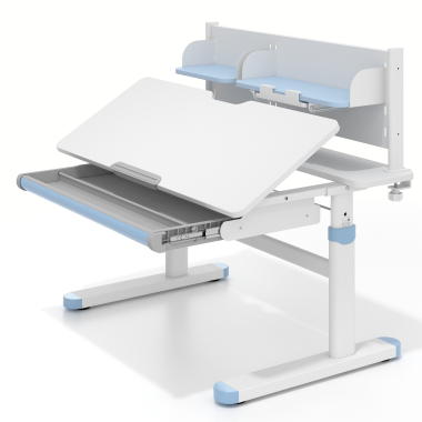 youth desk table white blue ergokid 12