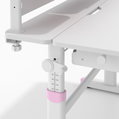 youth desk table white pink ergokid 13