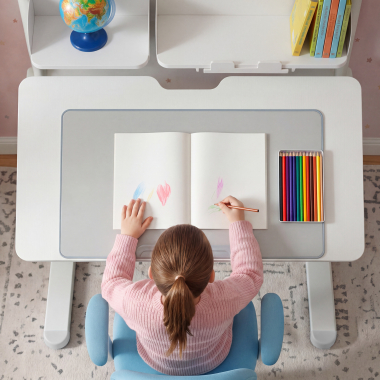 youth desk table white grey ergokid 5