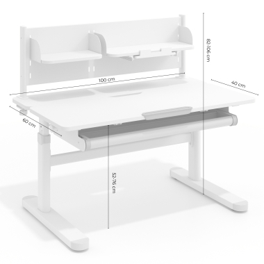 youth desk table white blue ergokid 18