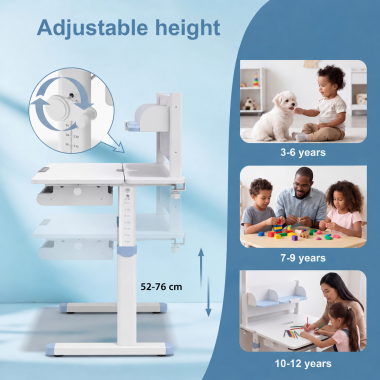 youth desk table white blue ergokid 6