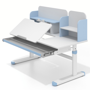 youth desk table white blue ergokid 12