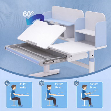 youth desk table white blue ergokid 6