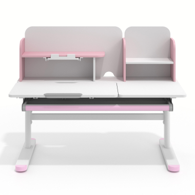 youth desk table white pink ergokid 3