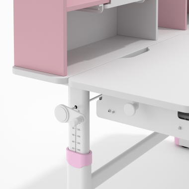 youth desk table white pink ergokid 13